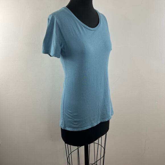 ATM Anthony Thomas Melillo Blue Top Cotton Crew Neck Pullover Tee Size Small S - Picture 3 of 9